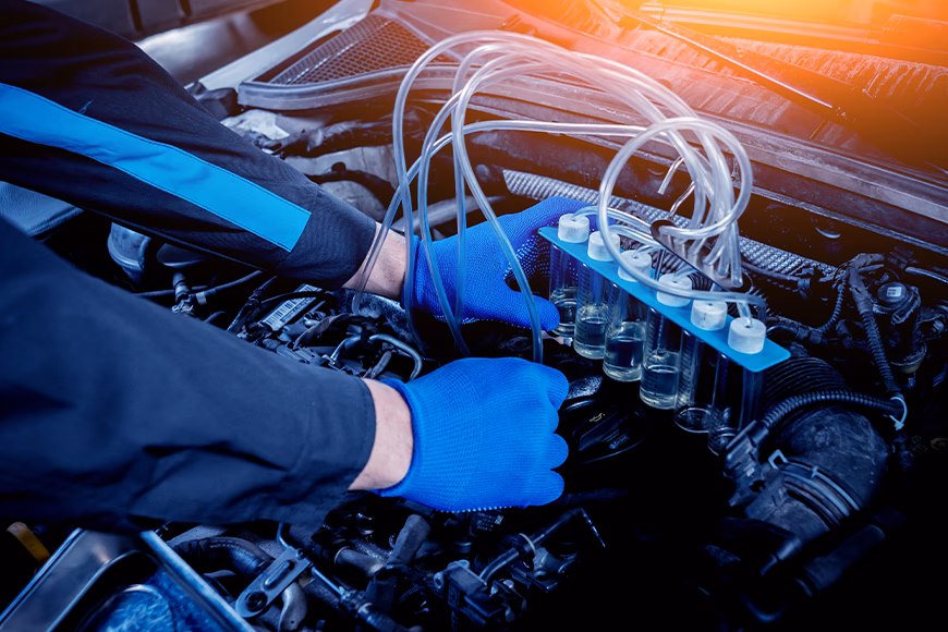 What does a professional fuel injection service include?