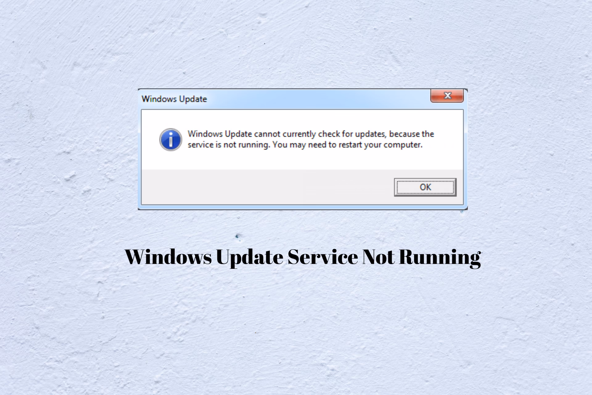 How do I fix Windows Update Services not working?