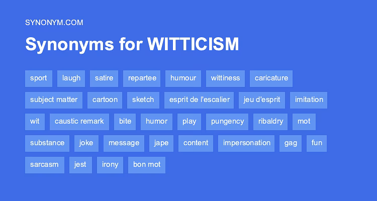 Who invented witticism?
