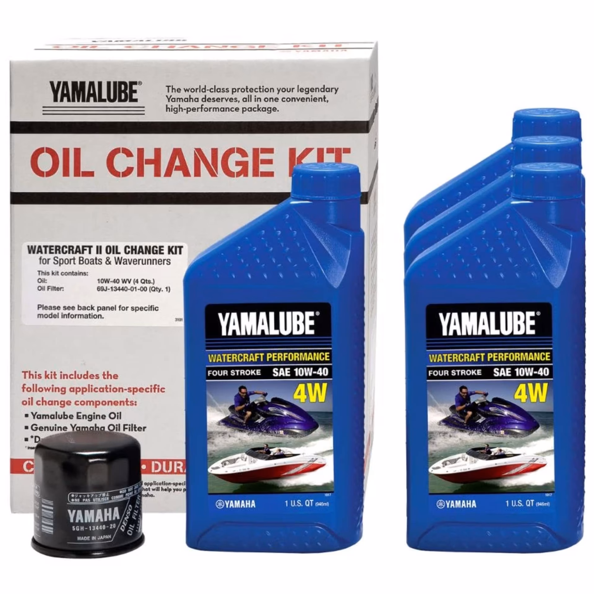 What is included in a Yamaha watercraft oil change kit?