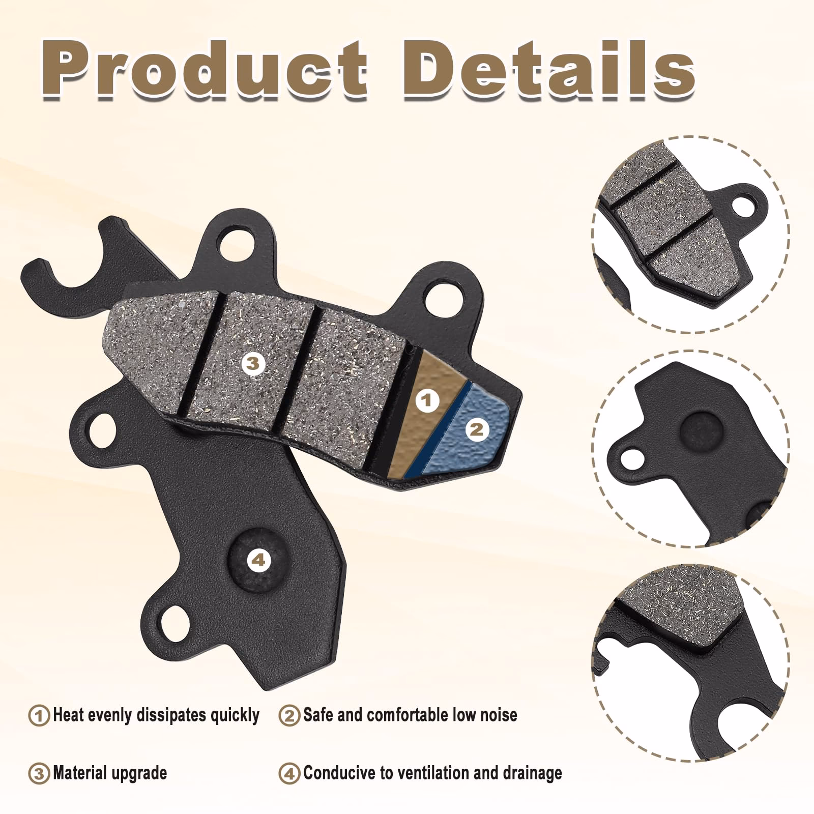 What kind of brake pads does a Yamaha Rhino 660 yxr660 have?